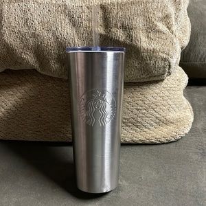 Silver Starbucks Cup